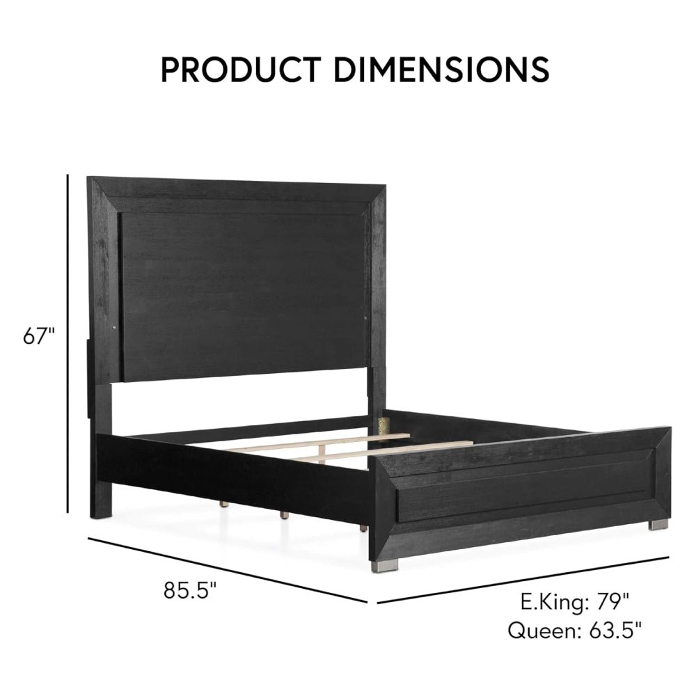 Ashbourne King Bed by Furniture of America - Black