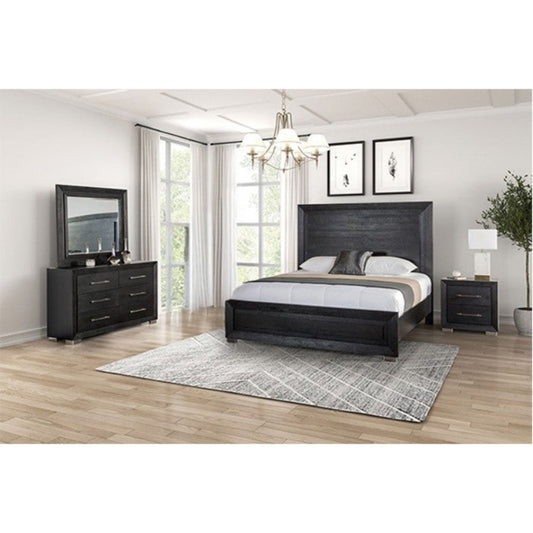 Ashbourne King Bedroom Set (4-Piece) by Furniture of America - Black