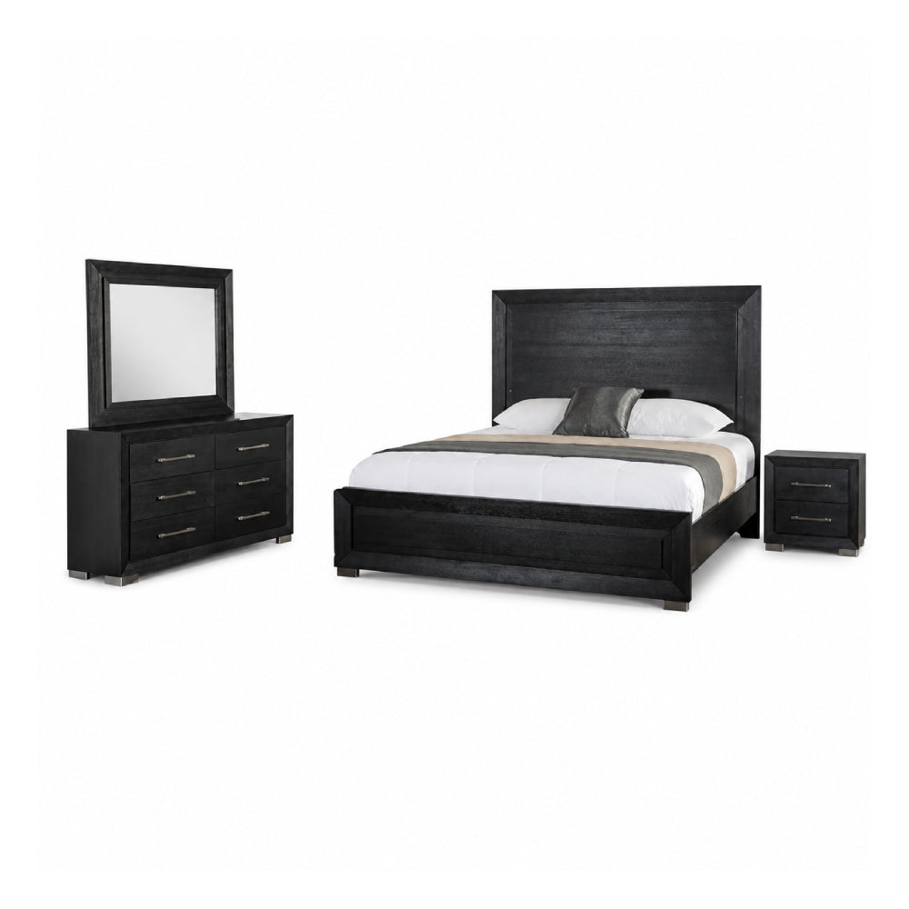 Ashbourne King Bedroom Set (4-Piece) by Furniture of America - Black