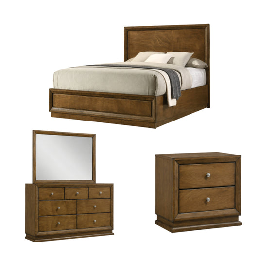 Kirkham Full Bedroom Set (4-Piece) by Furniture of America - Brown