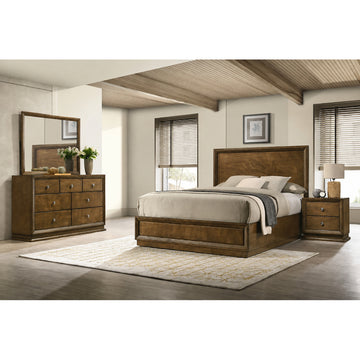 Kirkham Queen Bedroom Set (4-Piece) by Furniture of America - Brown