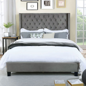Rileigh Queen Size Bed by Furniture of America - Gray