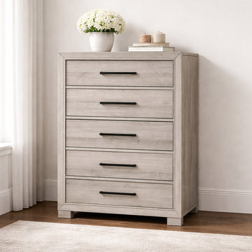 Everett 49.5" Chest with 5 Dovetail Drawers by Homelegance - Gray