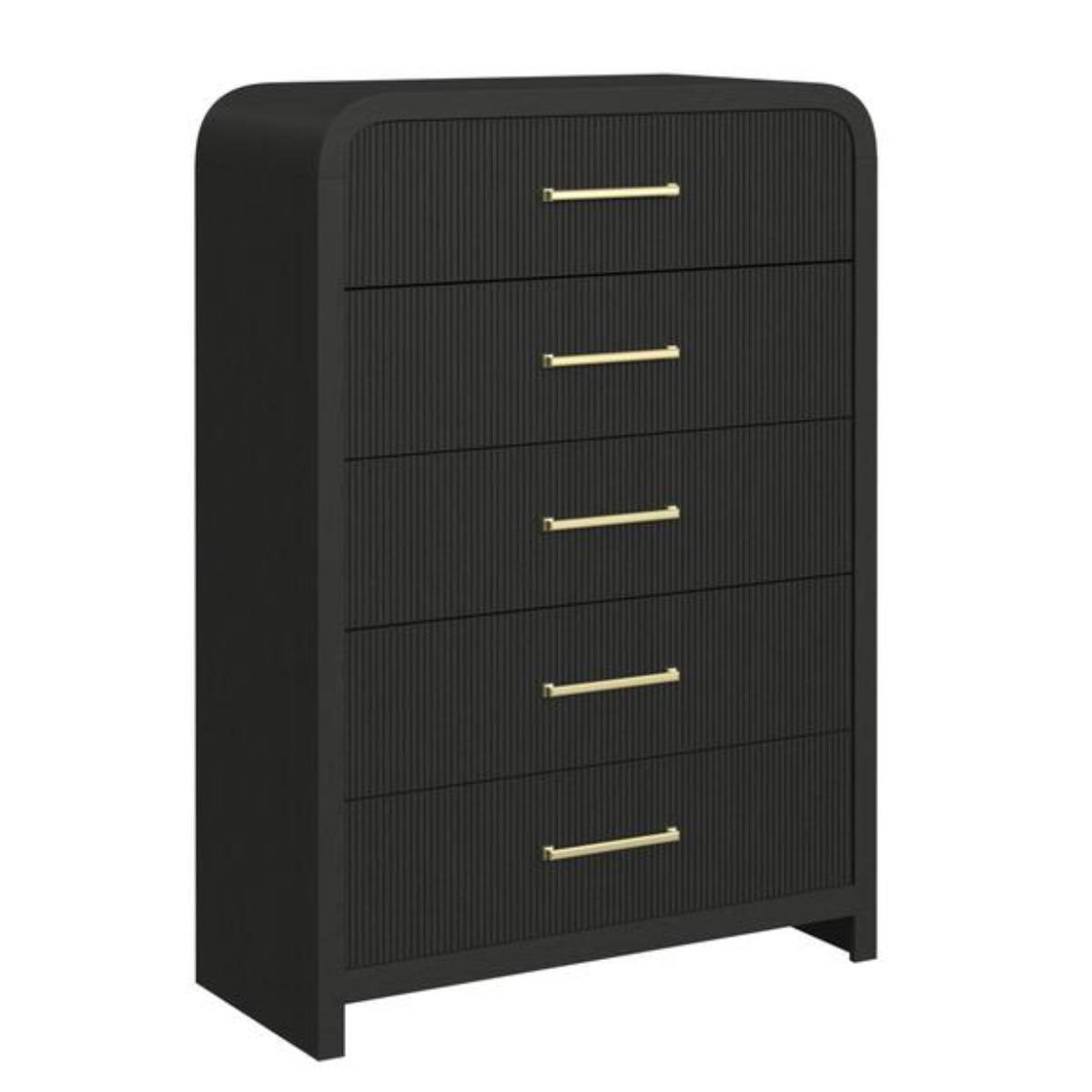 Ridgemont 52" Chest with 5 Drawers by Elements - Black