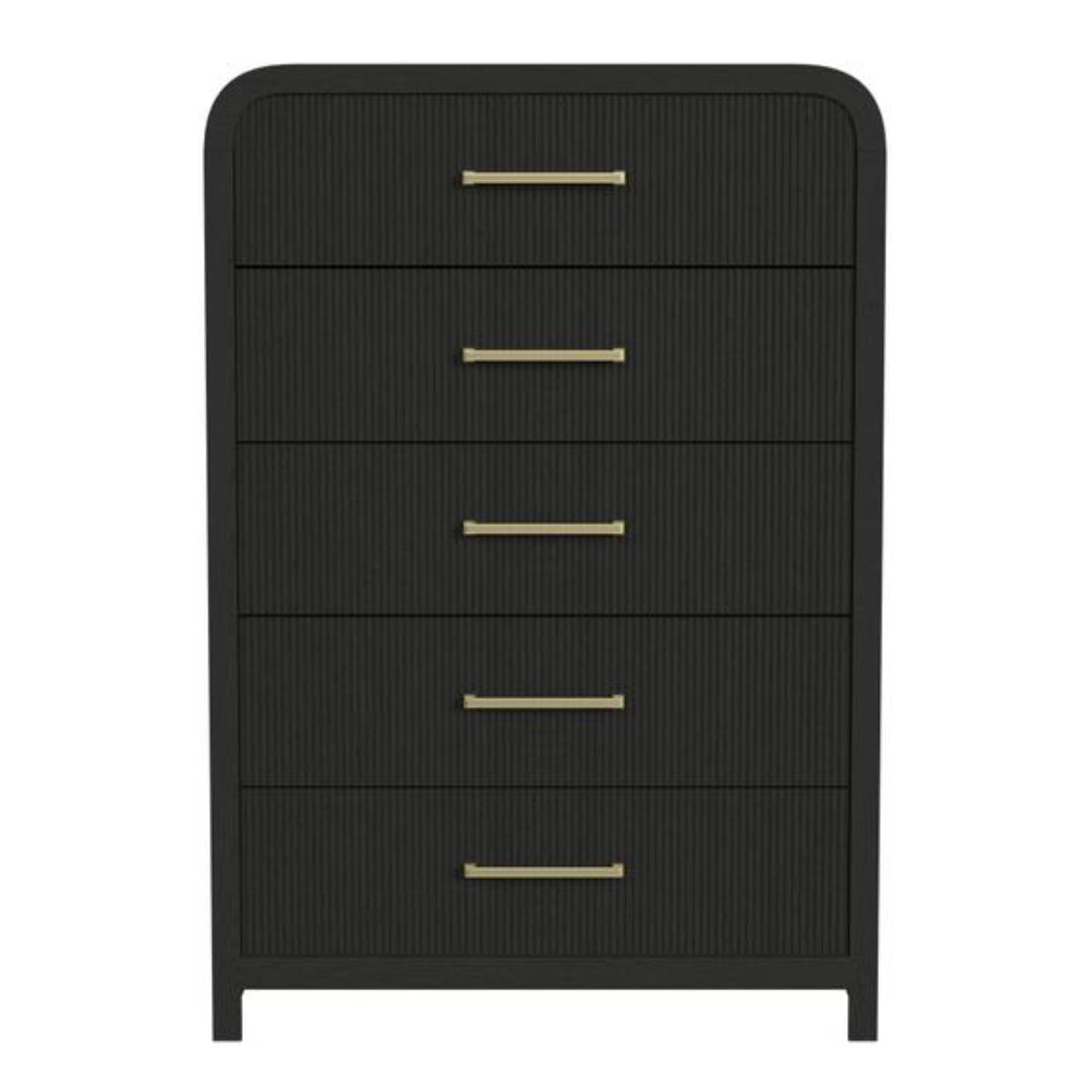 Ridgemont 52" Chest with 5 Drawers by Elements - Black