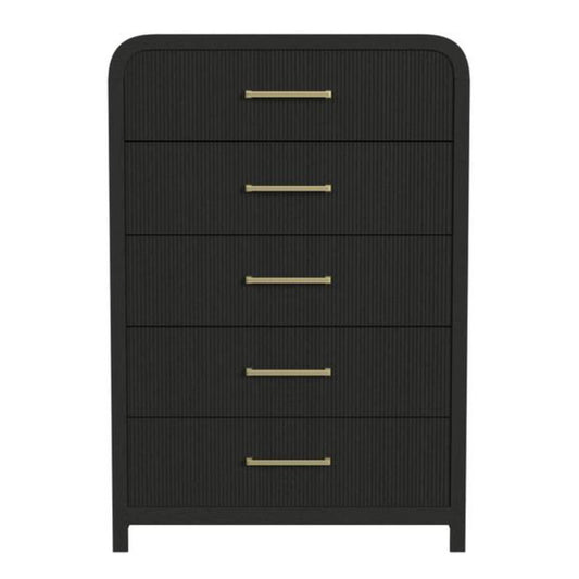 Ridgemont 52" Chest with 5 Drawers by Elements - Black