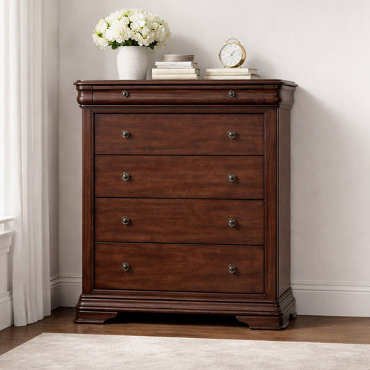 Phillipe 5-Drawer Chest by Elements - Brown