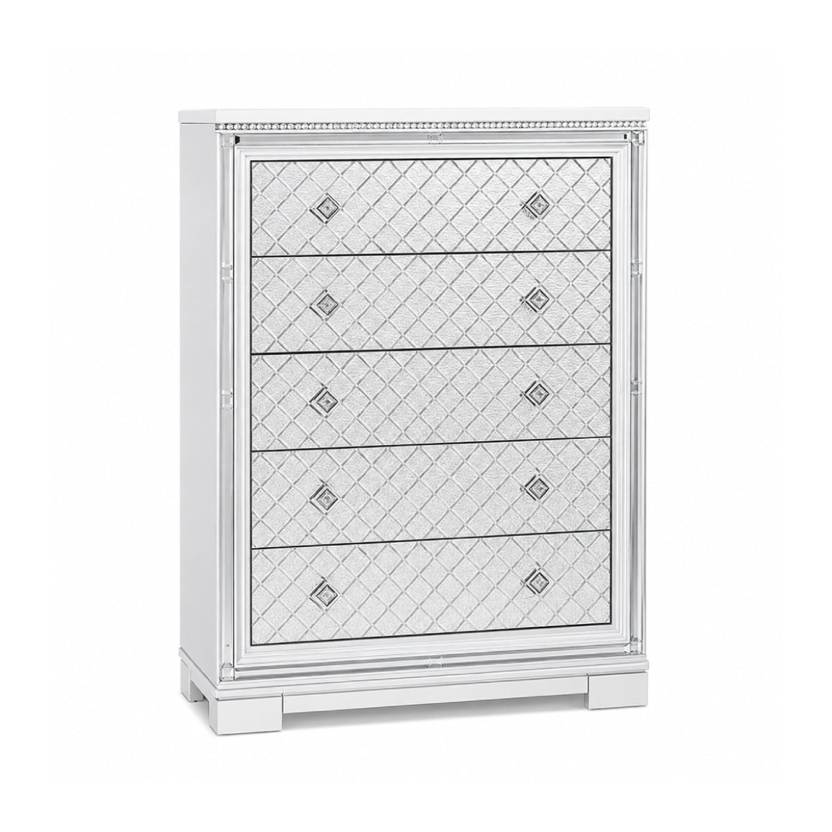 Belleterre Chest with 5 Drawers by Furniture of America - Silver