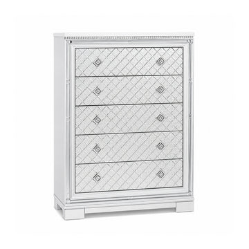 Belleterre Chest with 5 Drawers by Furniture of America - Silver