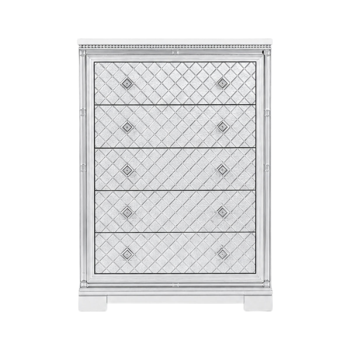 Belleterre Chest with 5 Drawers by Furniture of America - Silver