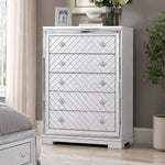 Belleterre Chest with 5 Drawers by Furniture of America - Silver