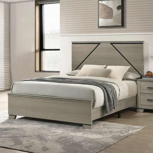 63" Joanna Queen Bed with LED by Acme Furniture - Gray