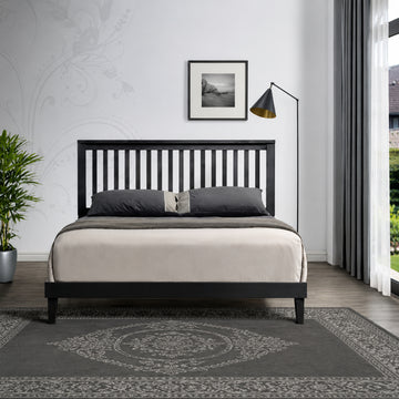 Mission Modern Queen Size Platform Bed by MGS - Gray