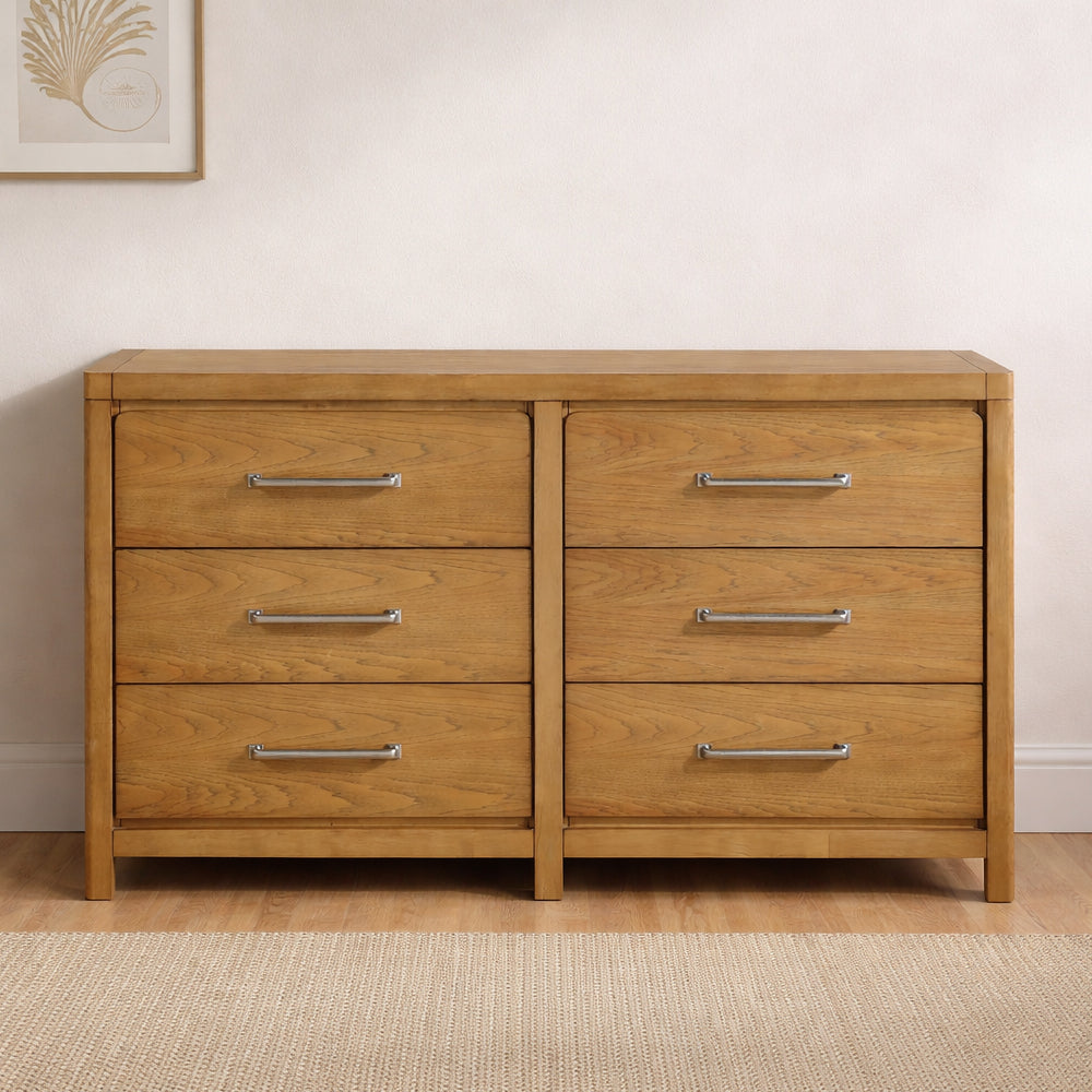 Hudson 64" Dresser with 6 Drawers by Homelegance - Brown
