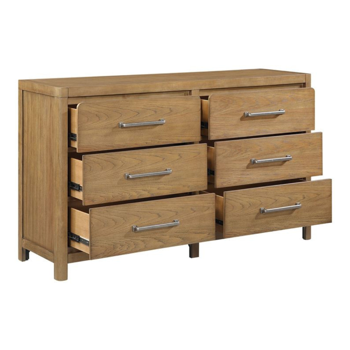 Hudson 64" Dresser with 6 Drawers by Homelegance - Brown
