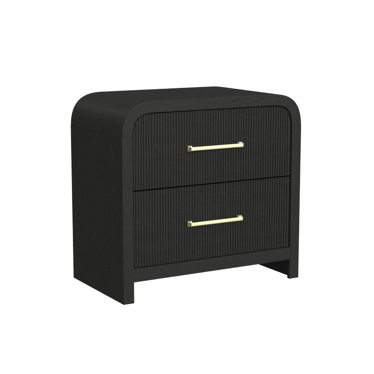 28" Ridgemont 2-Drawer Nightstand with USB by Elements - Black