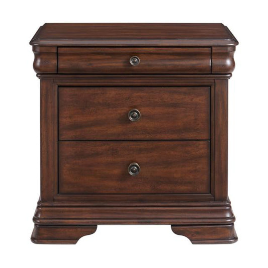 Phillipe 3-Drawer Nightstand with USB by Picket House Furnishings - Brown