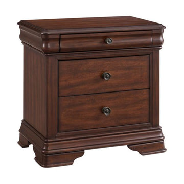 Phillipe 3-Drawer Nightstand with USB by Picket House Furnishings - Brown
