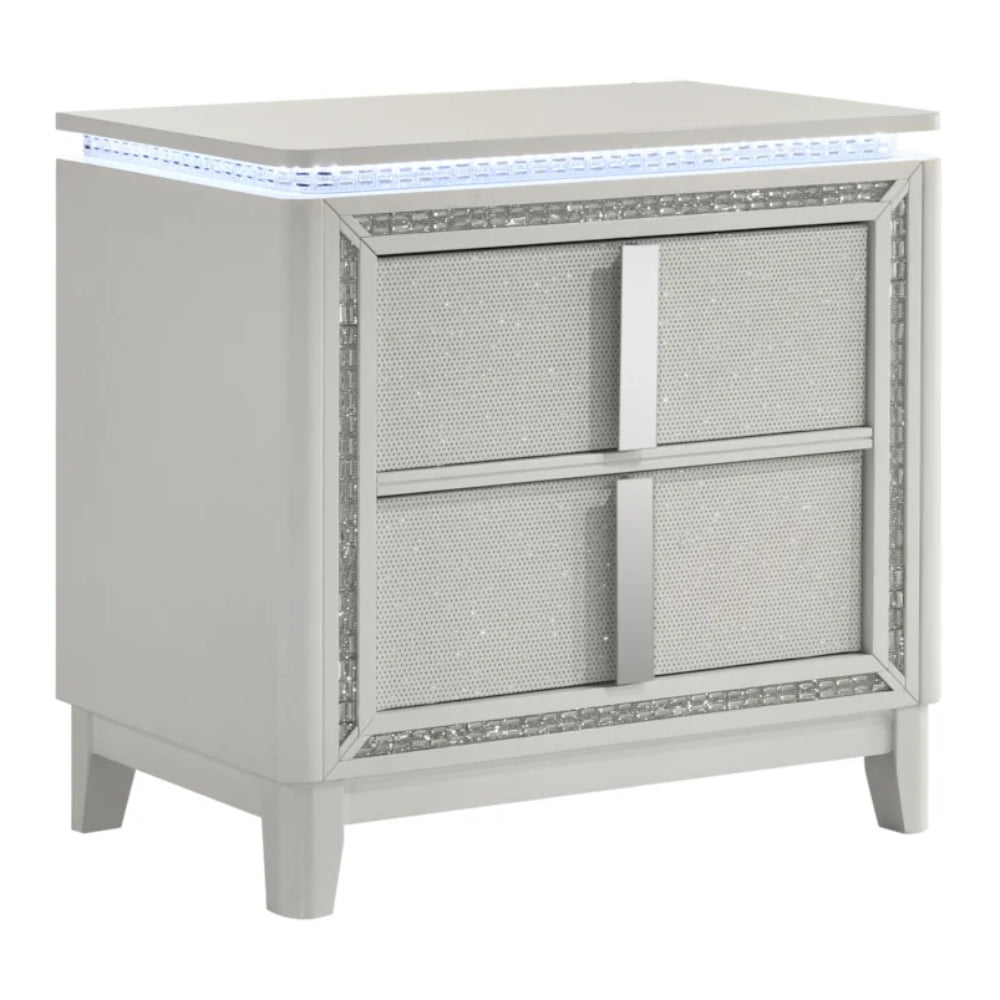 Glam Seoul Nightstand with 2 Drawer by Lifestyle - White
