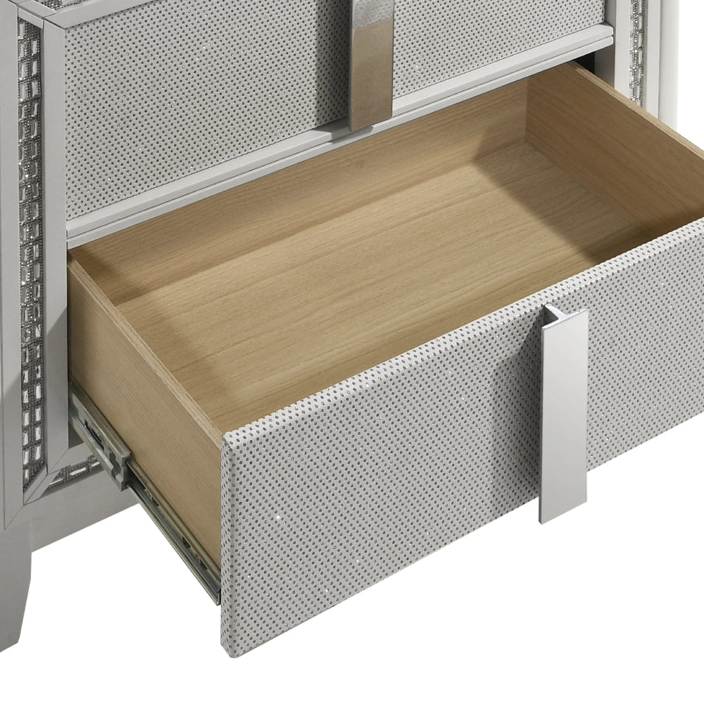 Glam Seoul Nightstand with 2 Drawer by Lifestyle - White