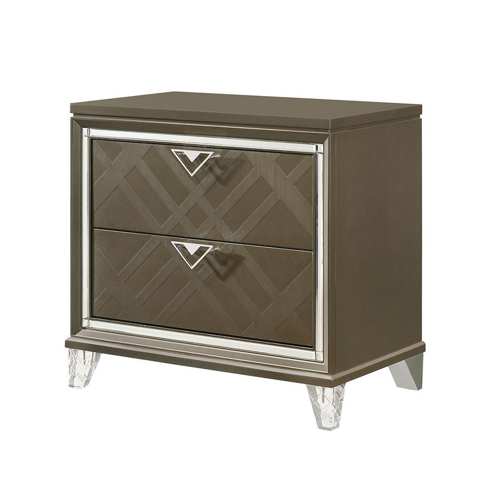 Majestic Nightstand with 2 Drawers by Best Home - Brown
