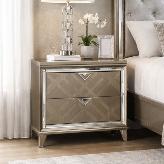 Majestic Nightstand with 2 Drawers by Best Home - Brown