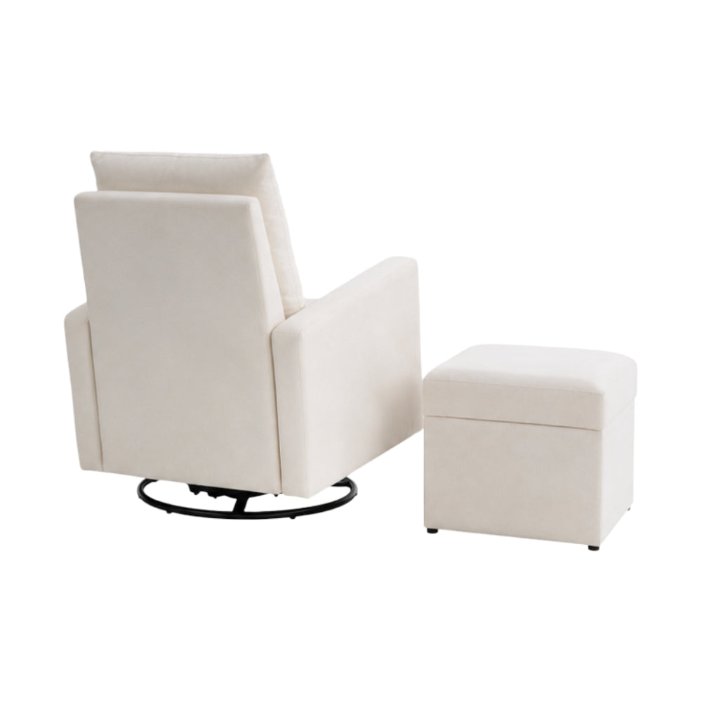Everlee 38" Glider with Ottoman by Oxford Baby - Beige