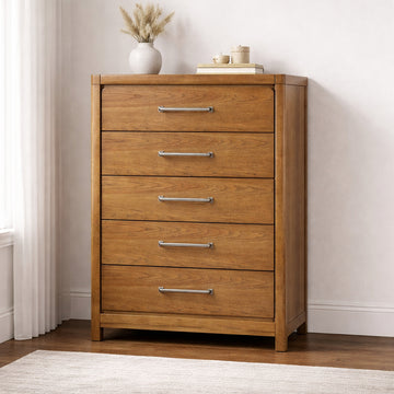 Hudson 54.5" Chest with 5 Drawers by Homelegance - Brown
