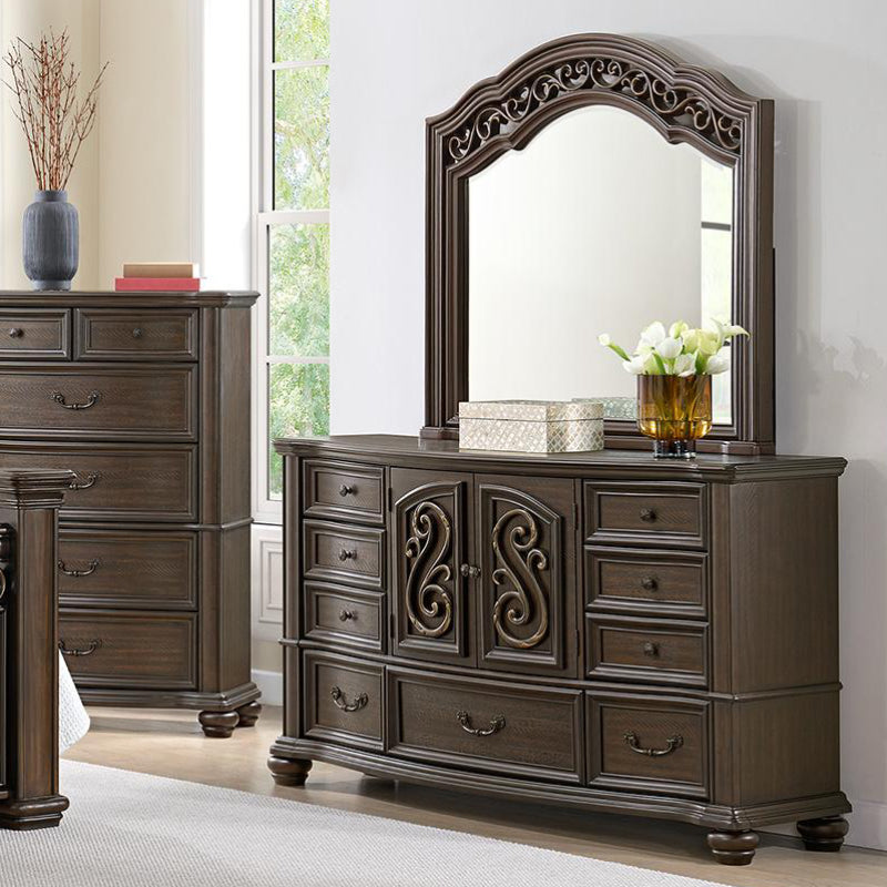 Brunswick 47" x 43" Mirror by Elements - Brown