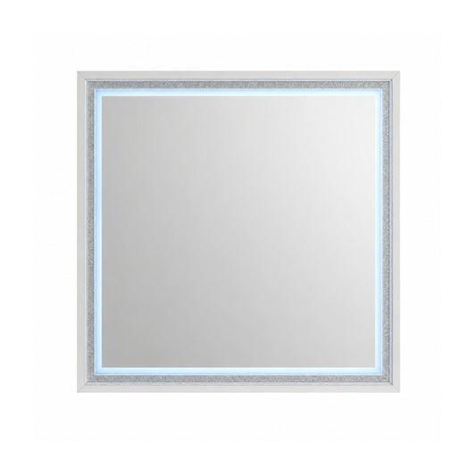 Glam Seoul Mirror with LED Lights by Lifestyle - White