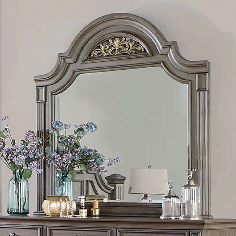 Syracuse Mirror by Furniture of America - Gray