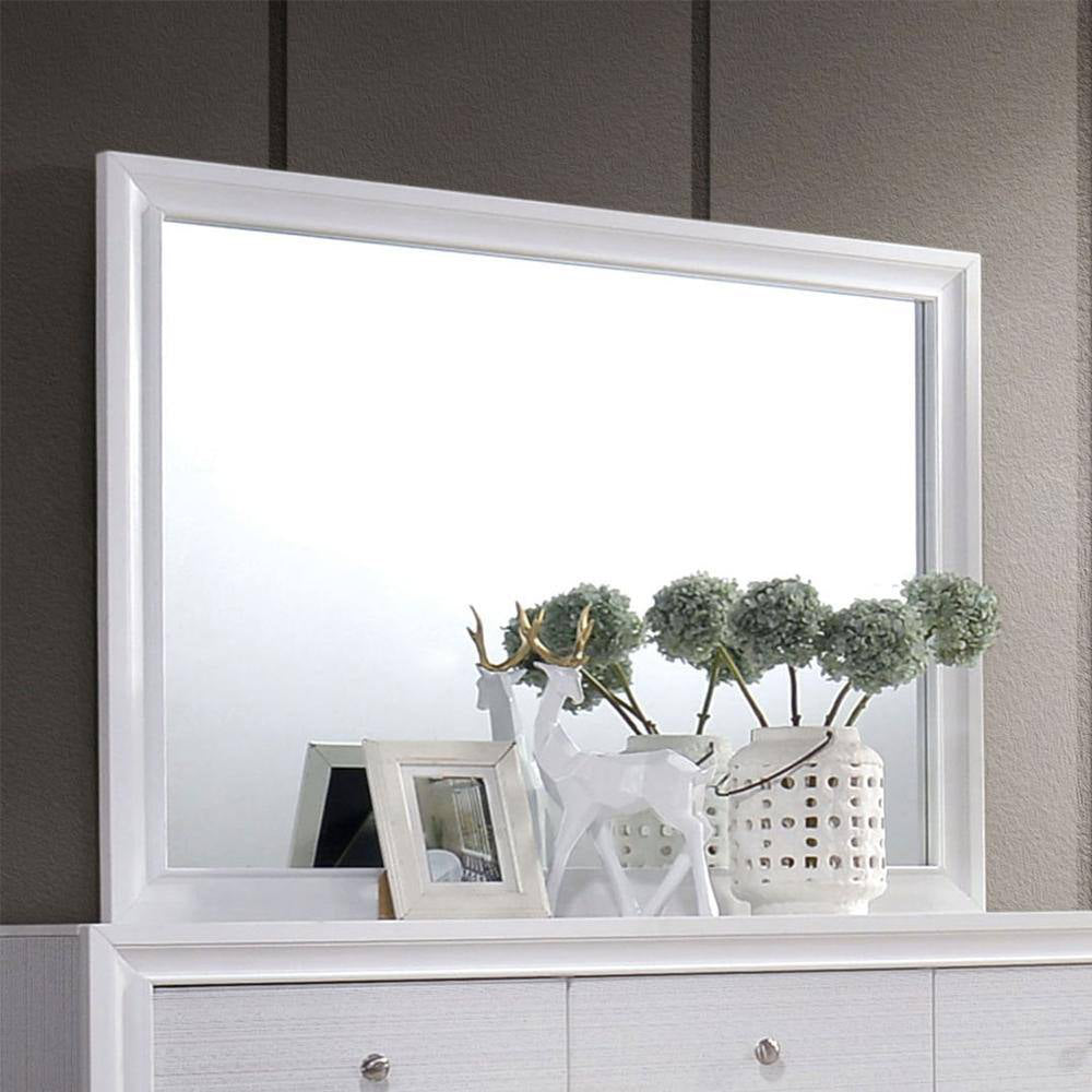 Espejo Chrissy de 46" de Furniture of America, color blanco