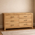 Corbin 58.5" Dresser with 6 Drawers by Homelegance - Brown