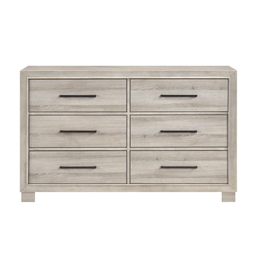 Bennett 59" Dresser with 6 Drawers by Homelegance  - Gray