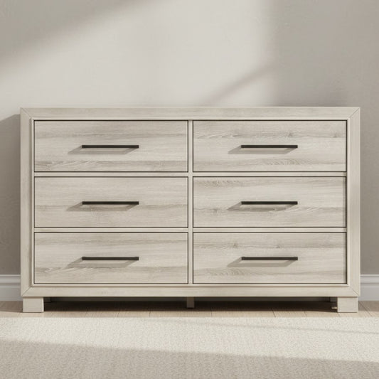 Bennett 59" Dresser by Homelegance with 6 Drawers - Gray