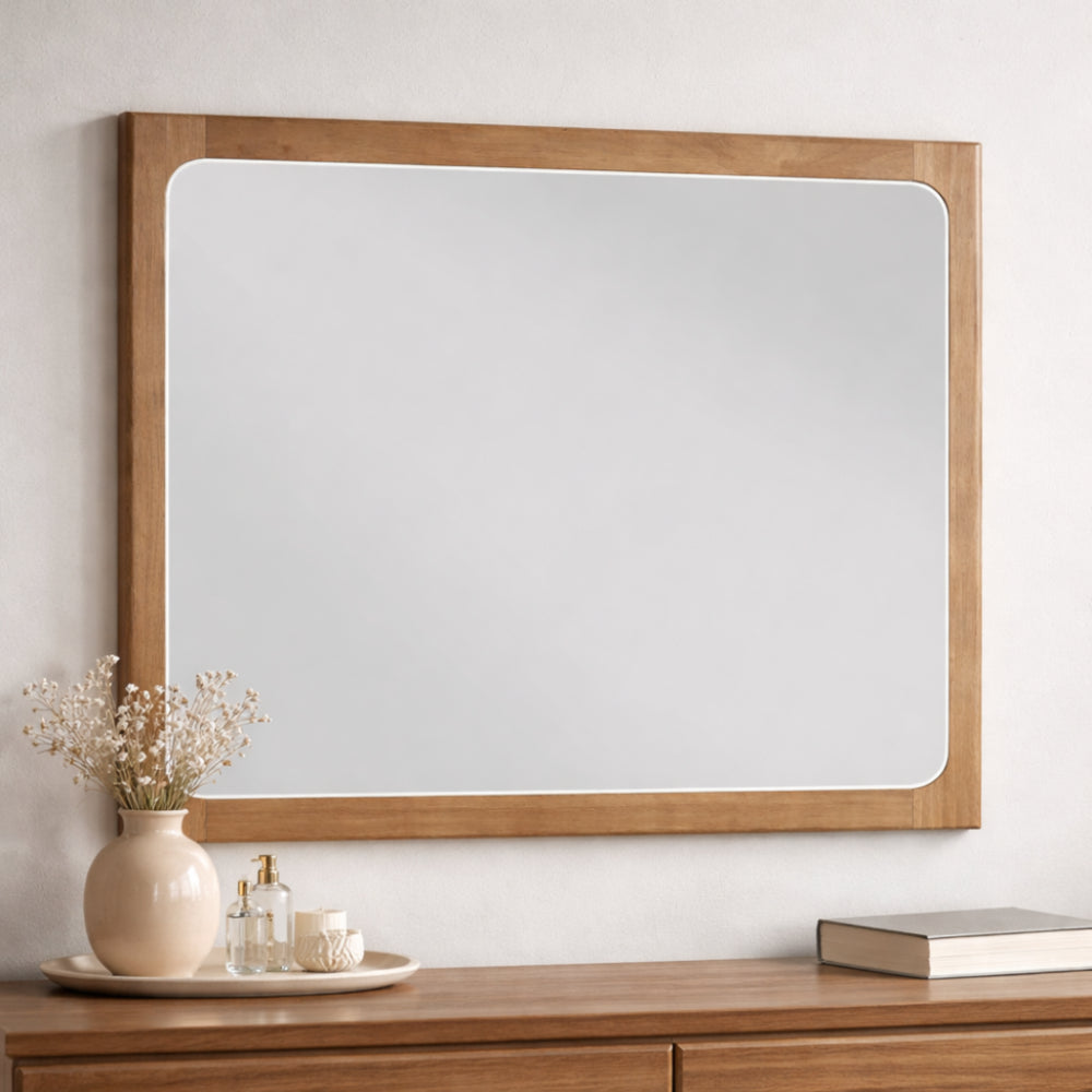 Hudson 48" x 38" Rectangular Mirror by Homelegance - Brown