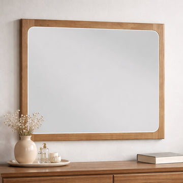 Hudson 48" x 38" Rectangular Mirror by Homelegance - Brown