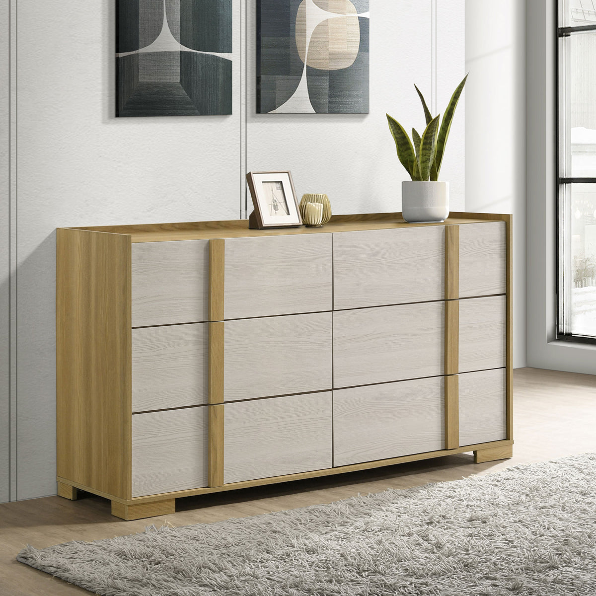 Hyland 6-Drawer Dresser by Coaster Furniture - Brown