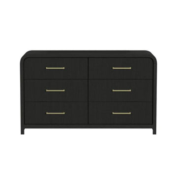 Ridgemont 62" Dresser with 6 Drawers by Elements - Black