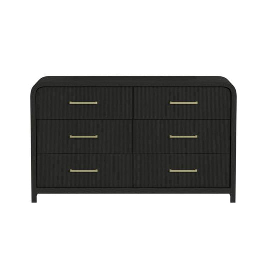 Ridgemont 62" Dresser with 6 Drawers by Elements - Black