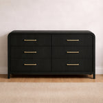 Ridgemont 62" Dresser with 6 Drawers by Elements - Black