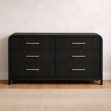 Ridgemont 62" Dresser with 6 Drawers by Elements - Black