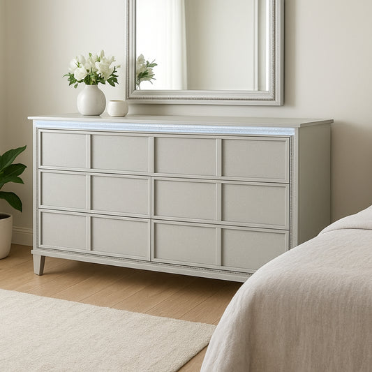 Glam Seoul Dresser with 6 Drawer by Lifestyle - White