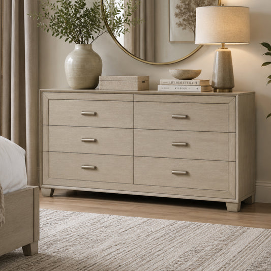 Odesa 35.9" Dresser with 6 Drawers by Lifestyle - Gray