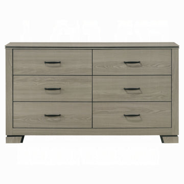 Joanna 58" Dresser with 6 Drawers by Acme Furniture - Gray