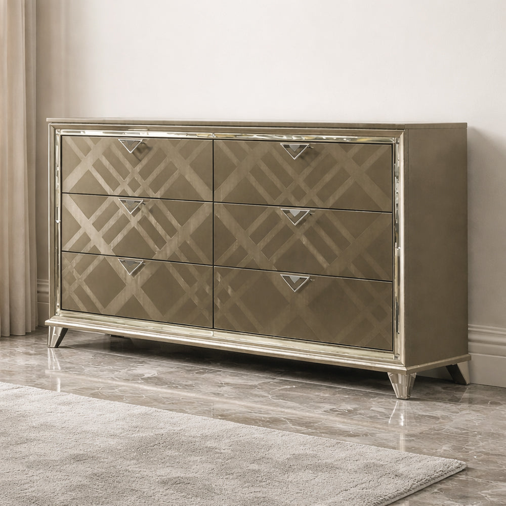 Majestic 42" Dresser with 6 Drawers by Best Home - Brown