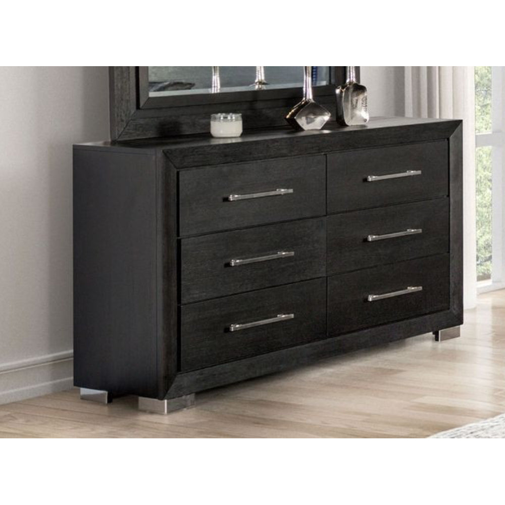 Ashbourne Queen Size (4-Piece) Bedroom Set by Furniture of America - Black