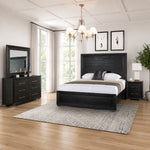 Ashbourne Queen Size (4-Piece) Bedroom Set by Furniture of America - Black
