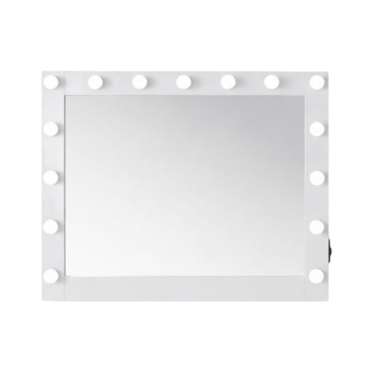 Aphrodite Vanity Mirror with 15-Piece Bulbs by Furniture of America - White