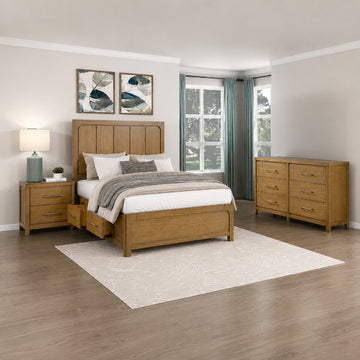 Hudson Queen Bedroom Set (3-Piece) by Homelegance - Brown